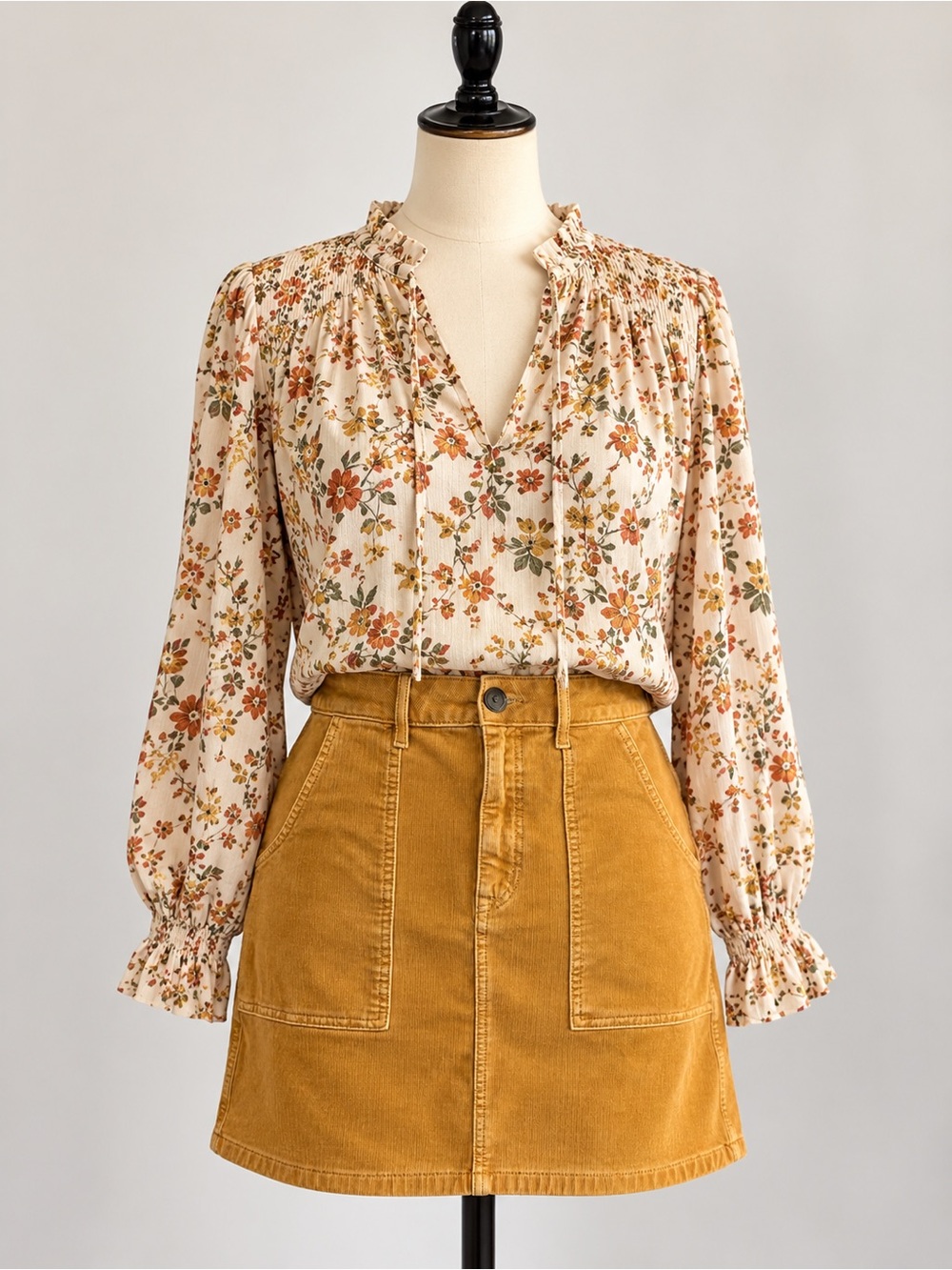 American Eagle Hi-Rise A-Line Corduroy Mini Skirt Size 12